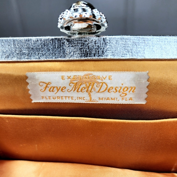 Vintage Faye Mell Design Silver Evening Bag - Picture 9 of 10